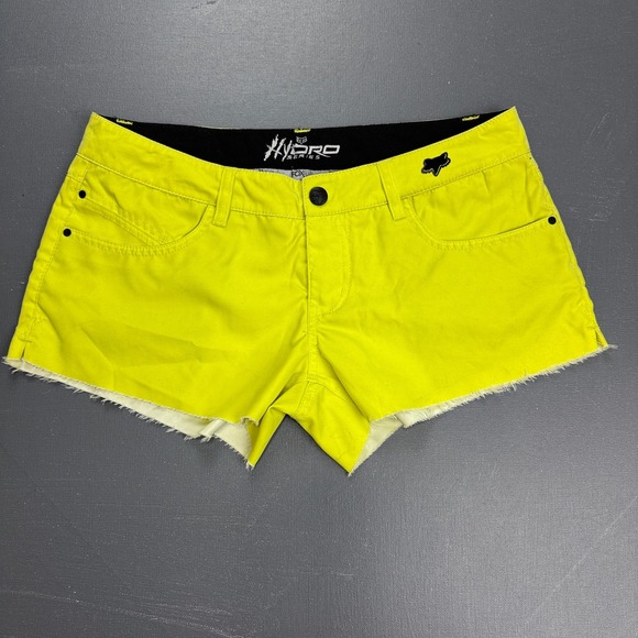 Fox Pants - Fox Racing Hydro Shorts Women's 30 Neon Yellow Cutoff Swim Board Shorts Summer